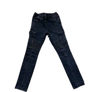 FOREVER 21 Men Slim Fit Soft Black Size S Drawstring Cargo Moto NWOT